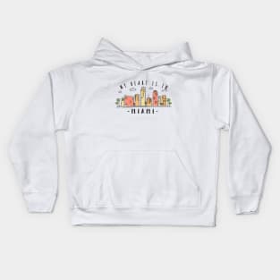 Miami USA Skyline Design Kids Hoodie